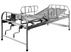 Stainless Steel Two Manual Crank Care Bed
