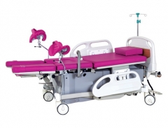 Electric gear obstetric bed