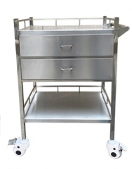 stainless steel  Send Medicine Trolley(Two Drawer)