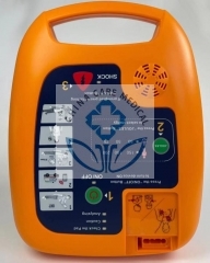 Portable defibrillator with external defibrillation