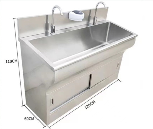 304 Stainless Steel Automatic Sensor or Pedal Operated Hand Wash Basin-0