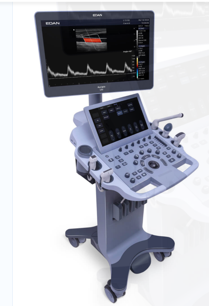 Edan Brand Ultrasound Scanner LX3 With Cardiac, Convex, Linear, Endovignal 4 Probes-0