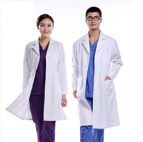 White coat and long-sleeved doctor's clothing-0