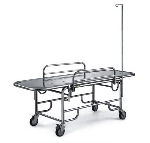 Stainless steel stretcher cart with 4 wheels for first aid-0