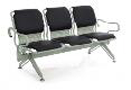 3 Seats Steel Waiting Chair with Soft -0
