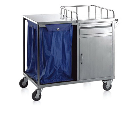Stainless Steel Foldable Linen Trolley-0