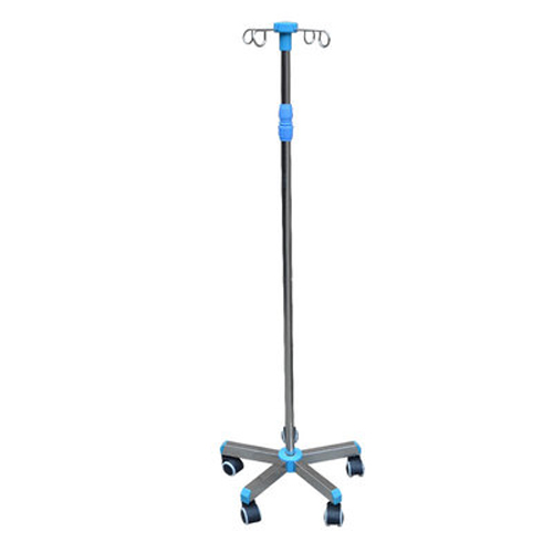 Stainless Steel I.V Stand 4 hooks 5 wheels-0