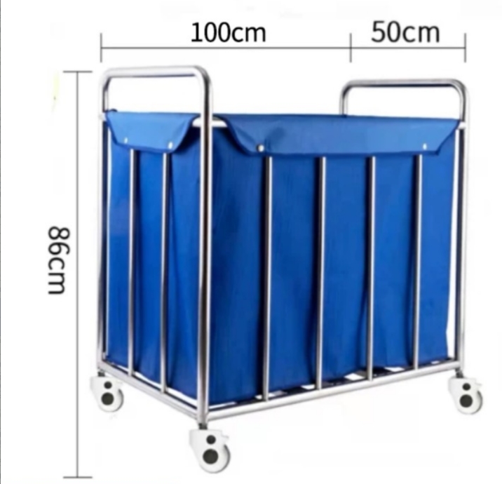 Stainless Steel Foldable Linen Trolley-0