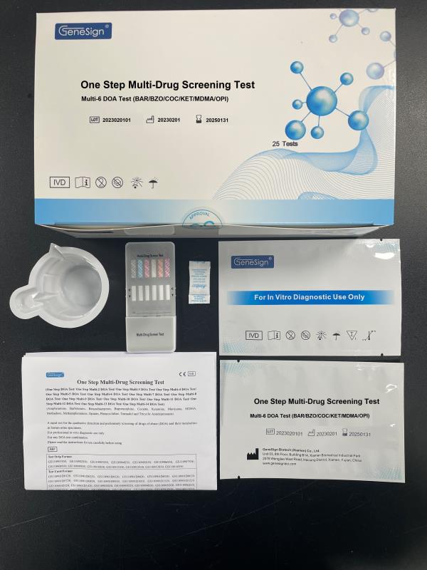 Multi-Drug Test Panel 6 Para (BAR/BZO/COC/KET/MDMA/OPI)-0