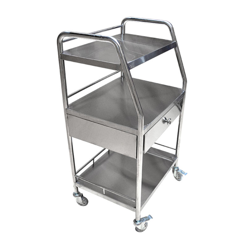 stainless steel medical trolley cart 3 Layer-0