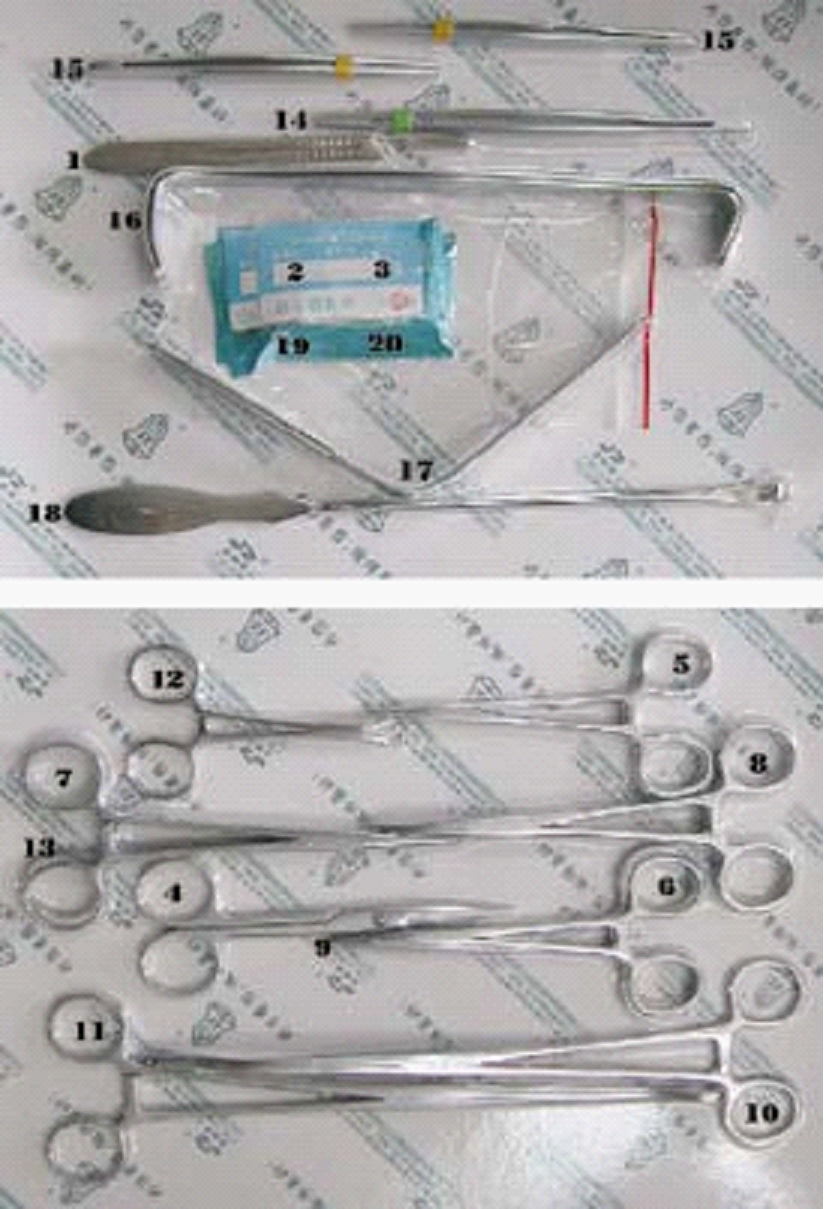 Female Ligation Instrument Kits, 21 Pcs-0