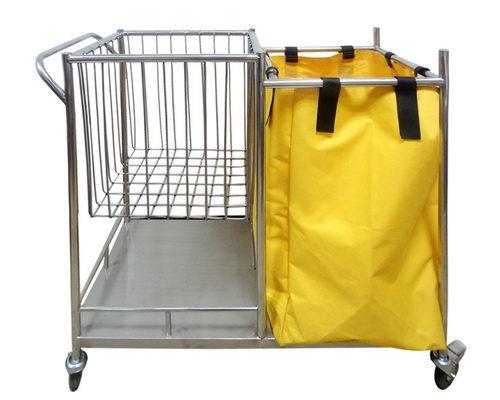 Stainless Steel Linen Trolley-0
