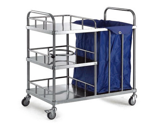 Stainless Steel Foldable Linen Trolley-0