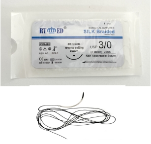 Disposable Silk  Suture-0