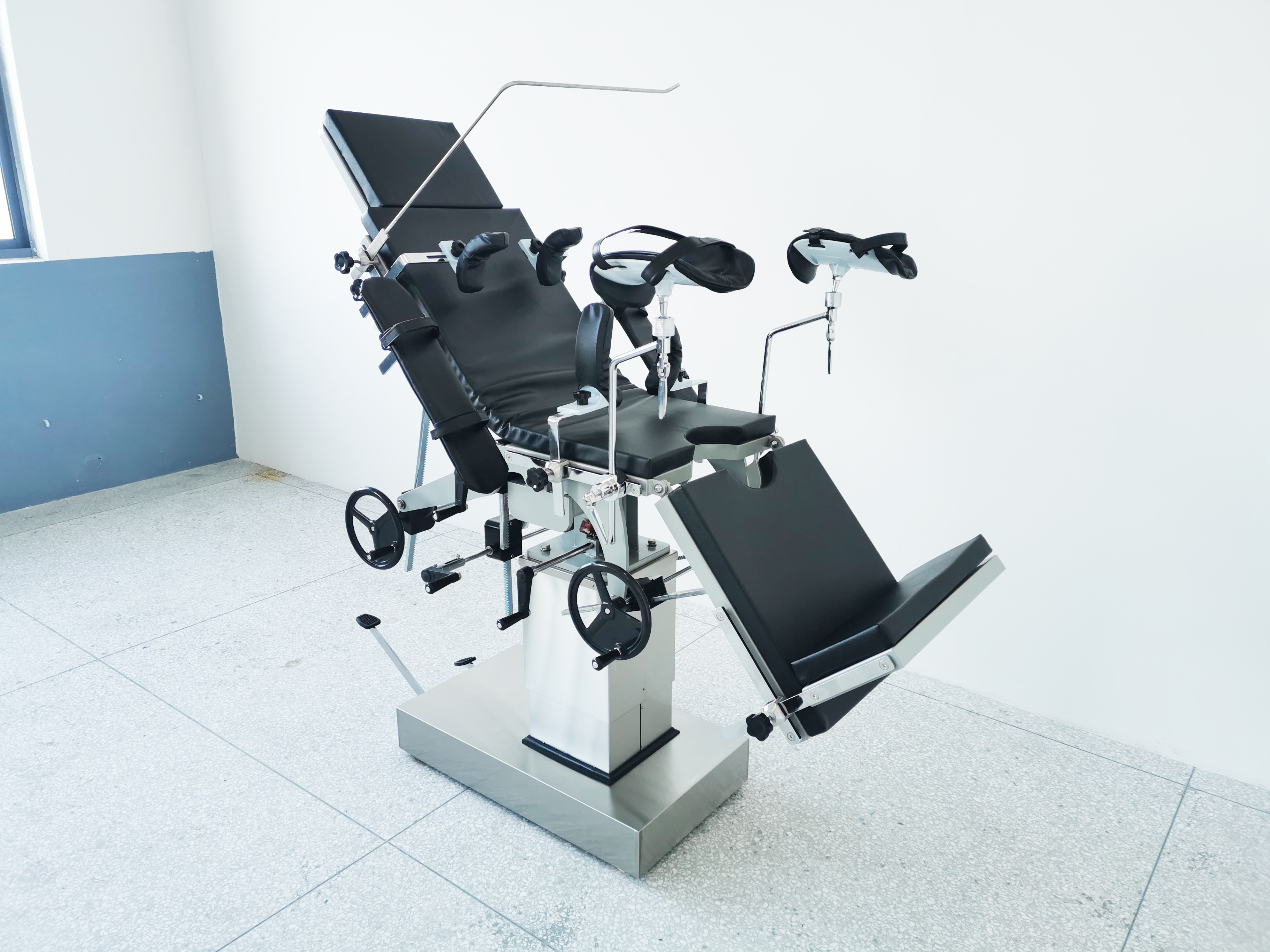 Mechanical Side-Operated Multi-purpose Operating Table (Foot Hydraulic, Stainless Steel)-3