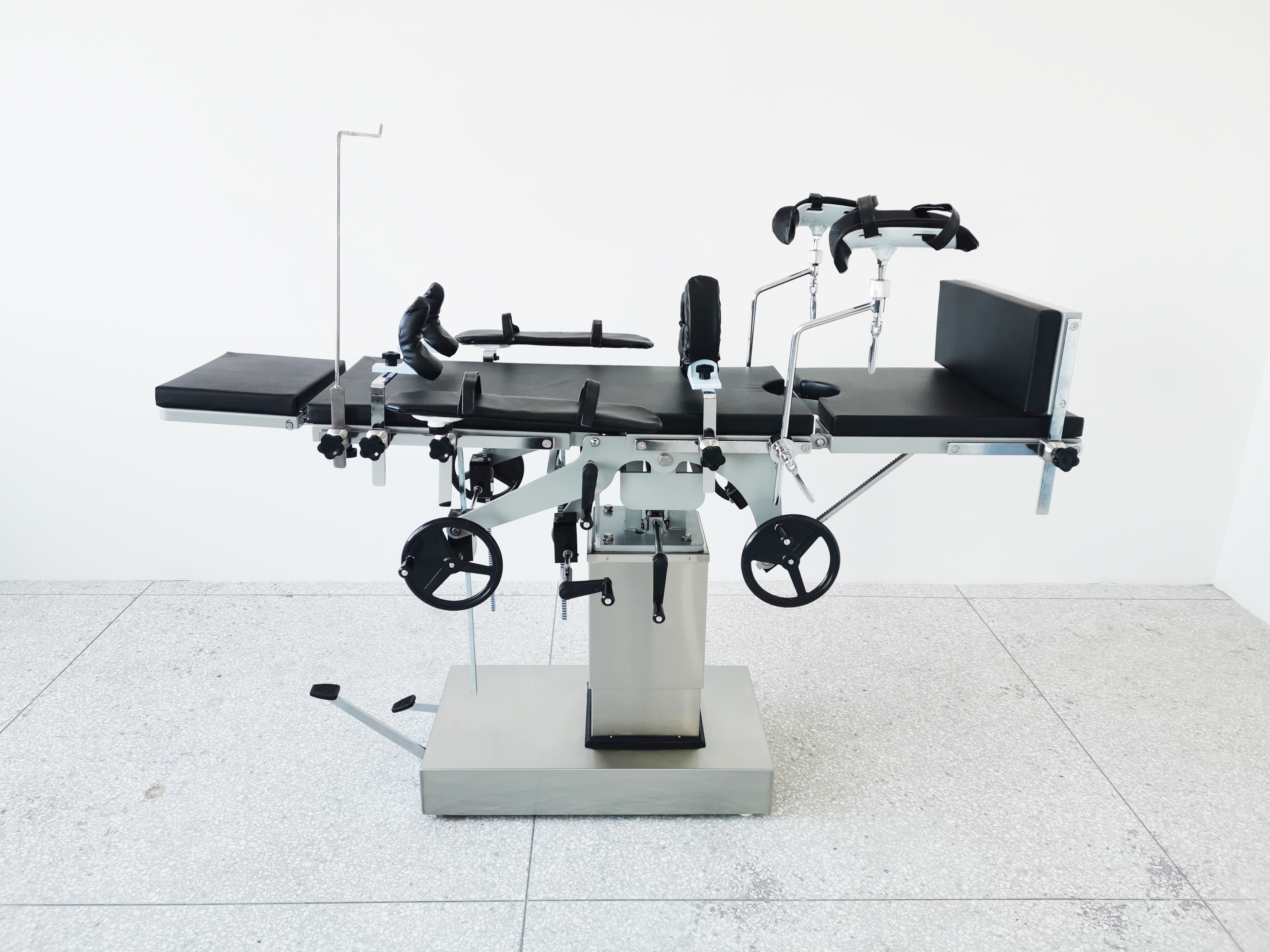 Mechanical Side-Operated Multi-purpose Operating Table (Foot Hydraulic, Stainless Steel)-4
