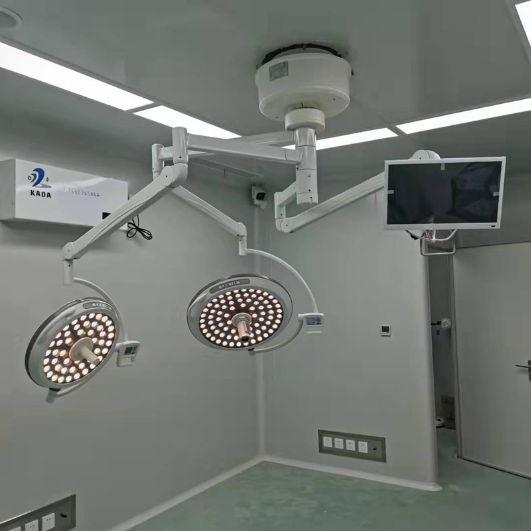 Ceiling mounted LED surgical lighting with camera and video system-0