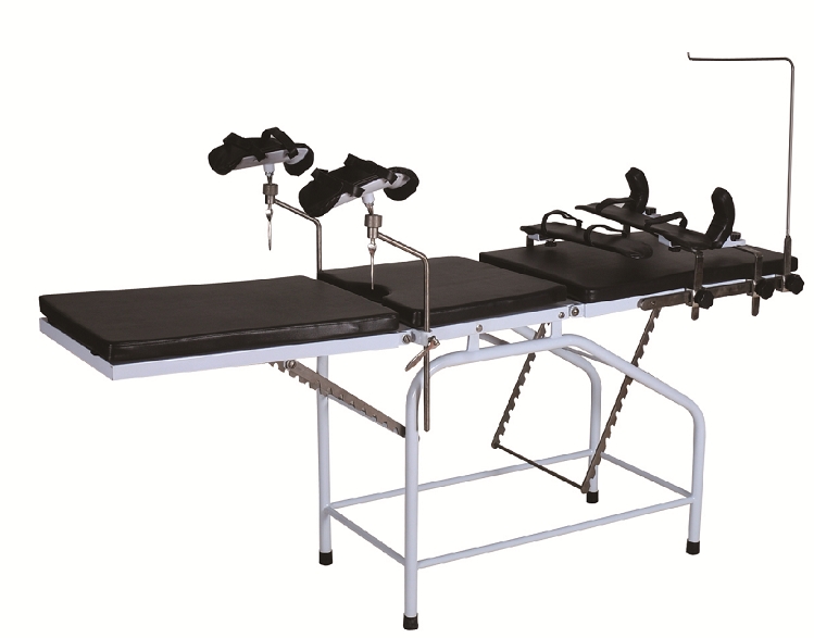 Manually operated examination table