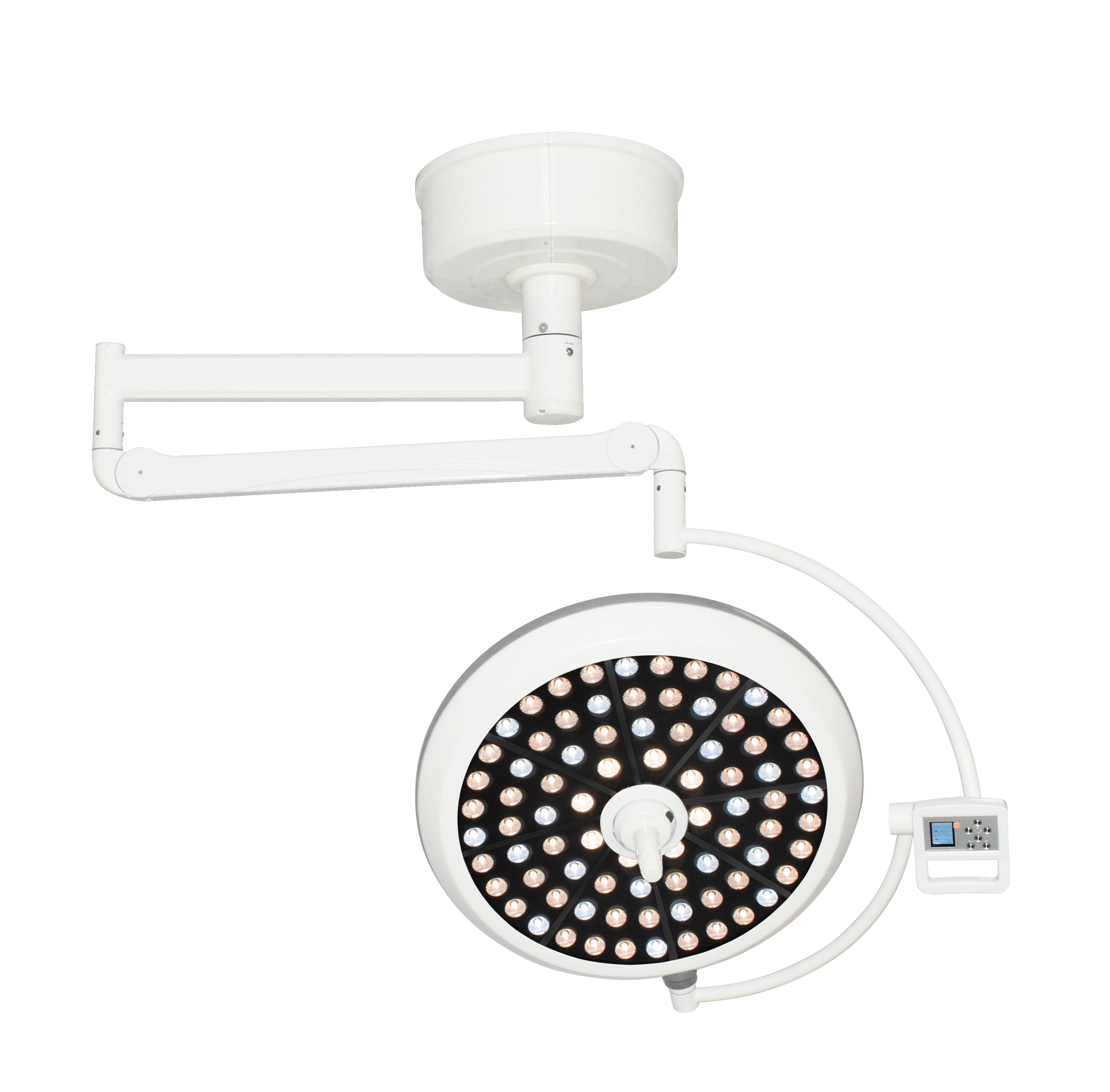 Ceiling-mounted Round LED Shadowless Operating Lamp (Single Head, with LCD Control & Adjustable Color Temperature)-0