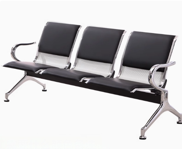 Regular Airport Chair - Three-seater (with Leather Cushions)