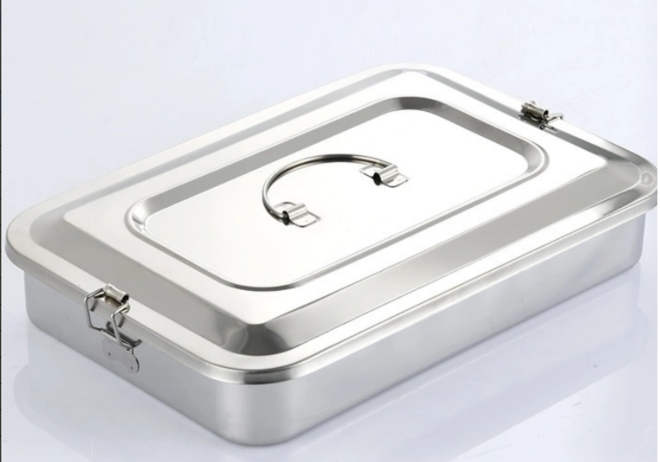 11.5-Inch Non-Porous Stainless Steel Disinfection Box, 30*20*5cm-1
