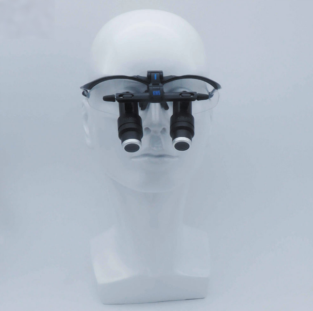 One-way spiral magnifying glass - eyeglasses style