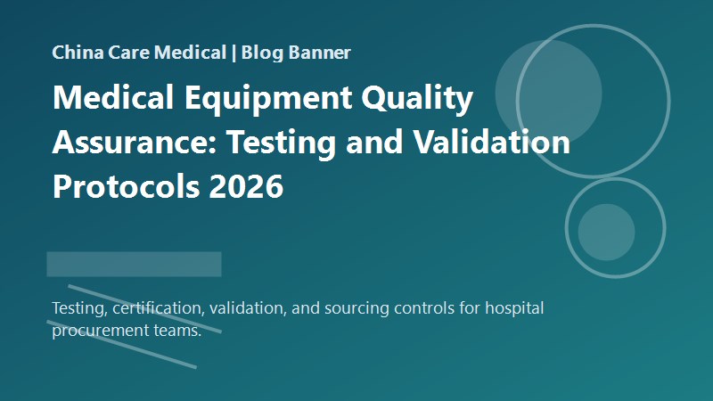 Medical Equipment Quality Assurance: Testing and Validation Protocols 2026