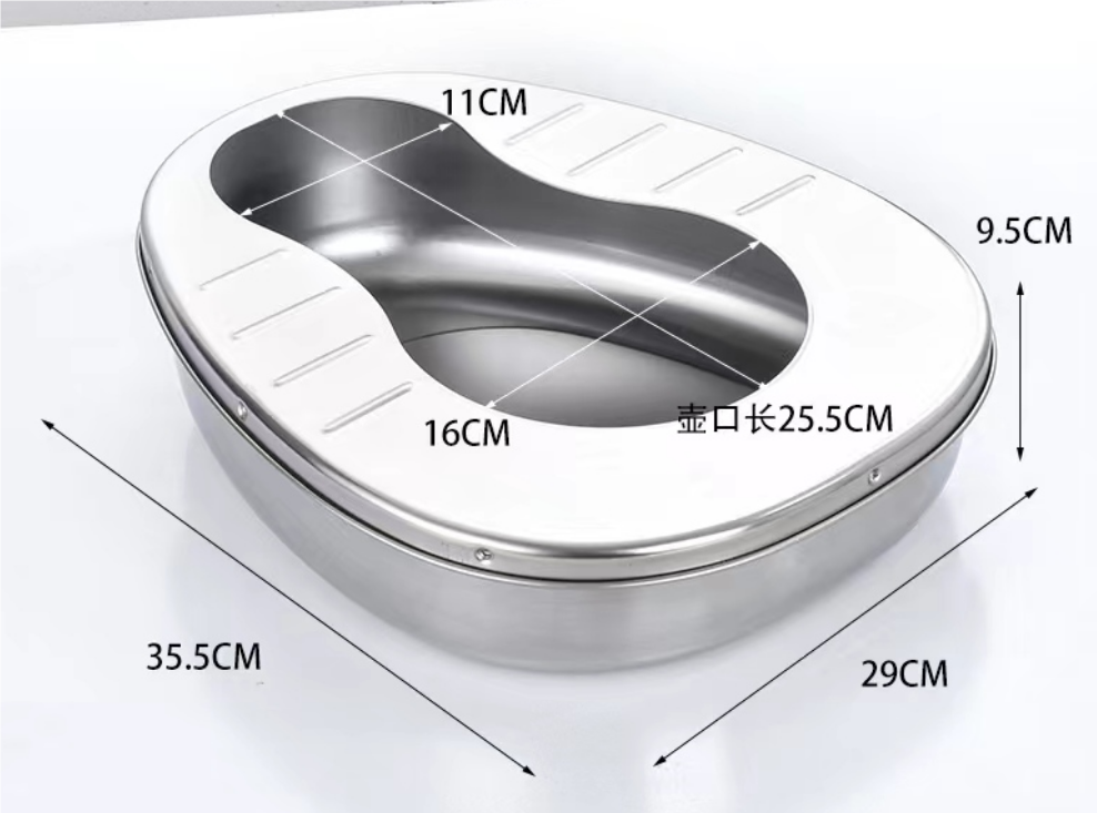 Bed care toilet - stainless steel - without cover-0