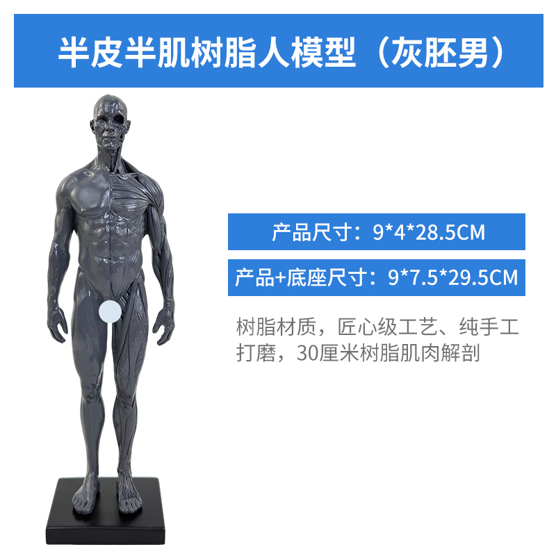 Resin figure (male), gray-1
