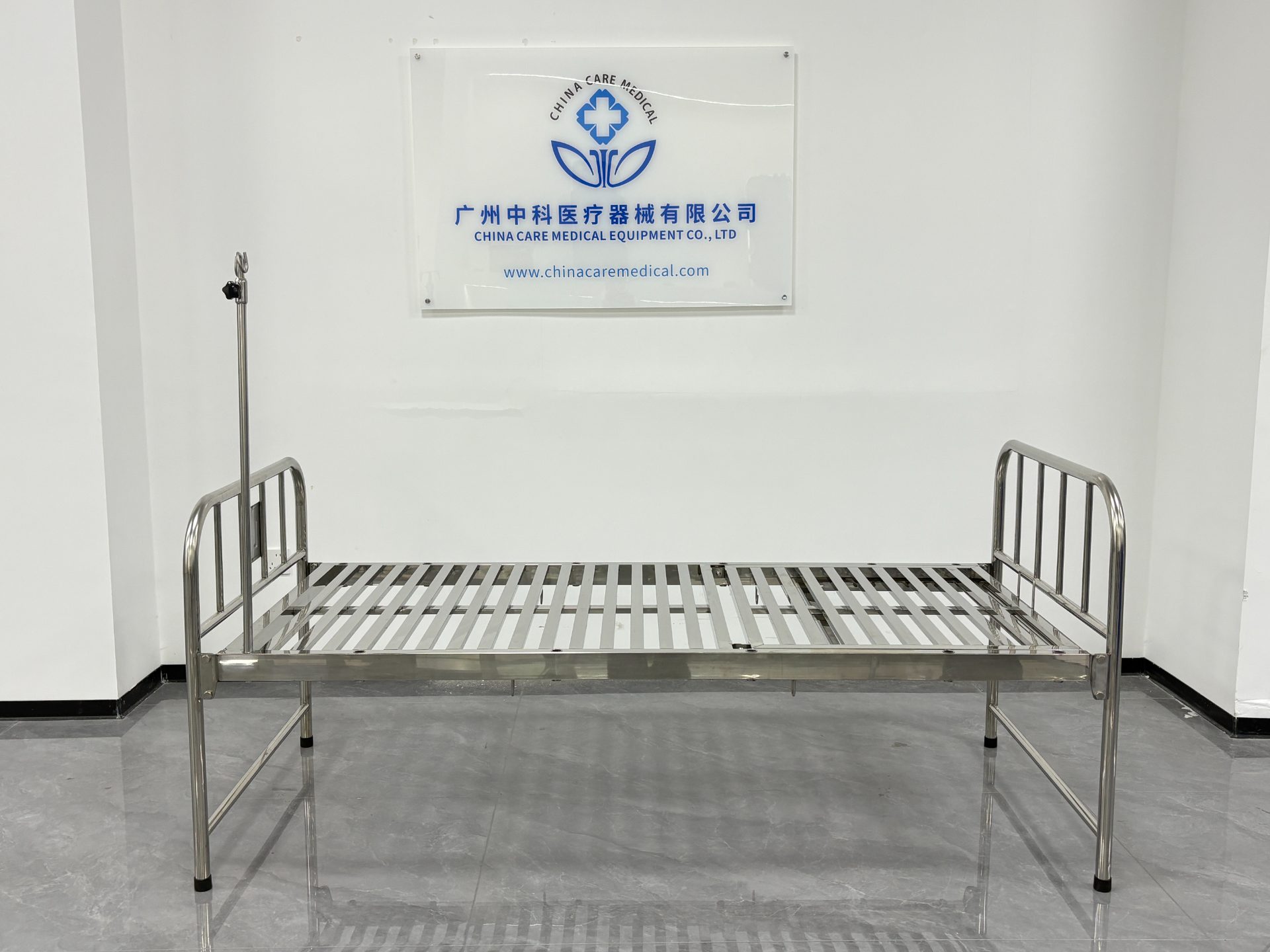 Single-Crank Hospital Bed (Stainless Steel)-0
