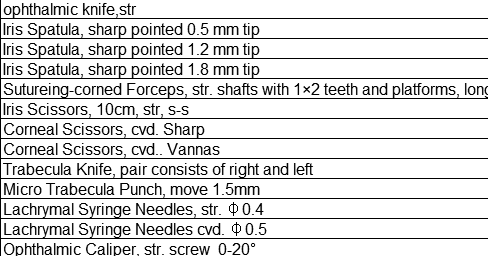 14-Piece Glaucoma Surgery Kit-0
