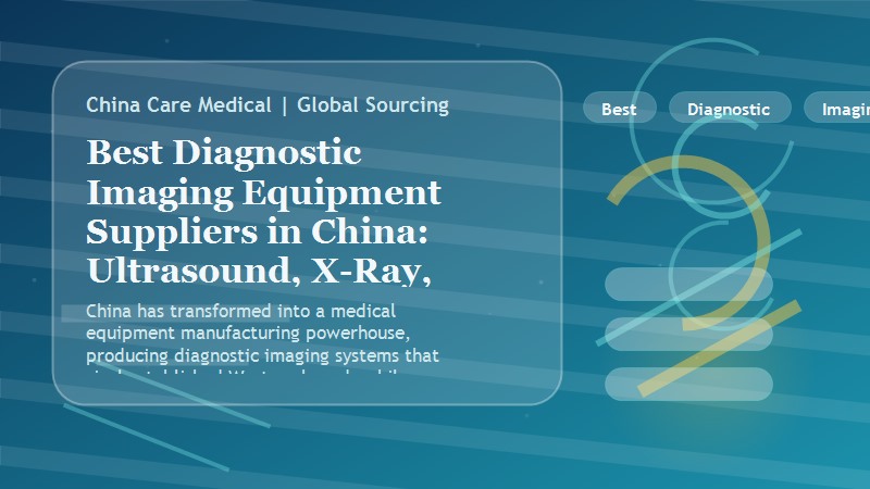 Los mejores proveedores de equipos de diagn&oacute;stico por im&aacute;genes en China: ultrasonido, rayos X y resonancia magn&eacute;tica