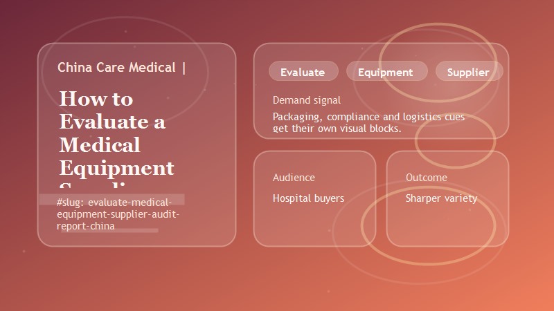 How to Evaluate a Medical Equipment Supplier Audit Report from China