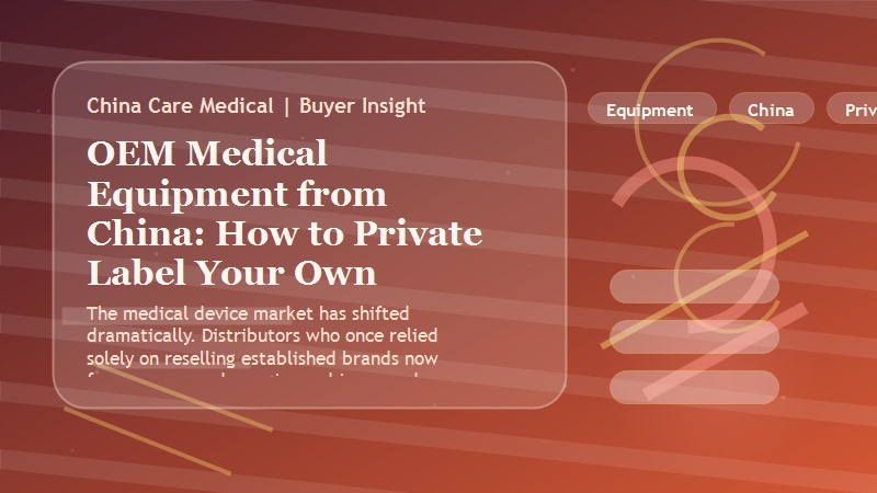&Eacute;quipement m&eacute;dical OEM de Chine&nbsp;: comment &eacute;tiqueter vos propres dispositifs m&eacute;dicaux sous une marque priv&eacute;e
