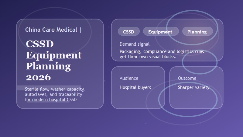 Central Sterile Supply Department Setup 2026: CSSD Equipment Planning and Workflow Guide