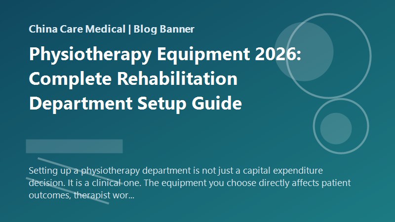 Physiotherapy Equipment 2026: Complete Rehabilitation Department Setup Guide