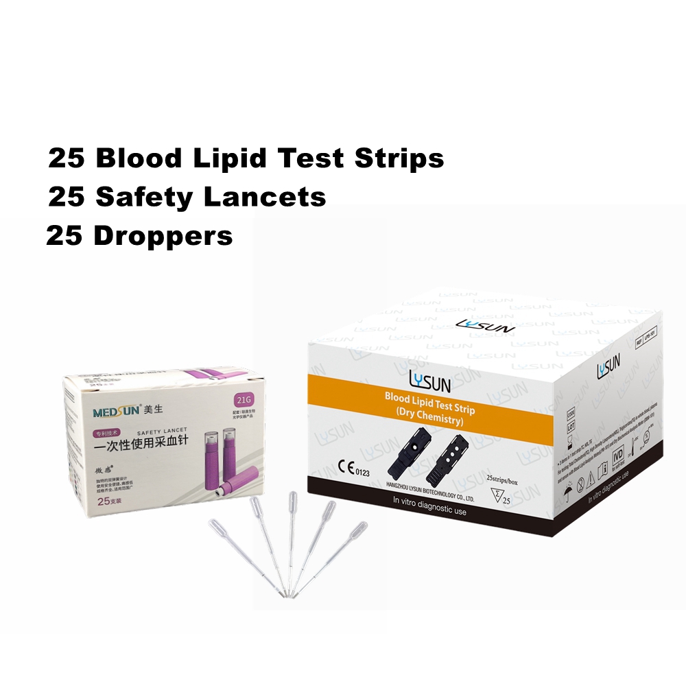 3 in 1 Blood lipid Strips (TC, HDL, TG), 25 tests/box-1