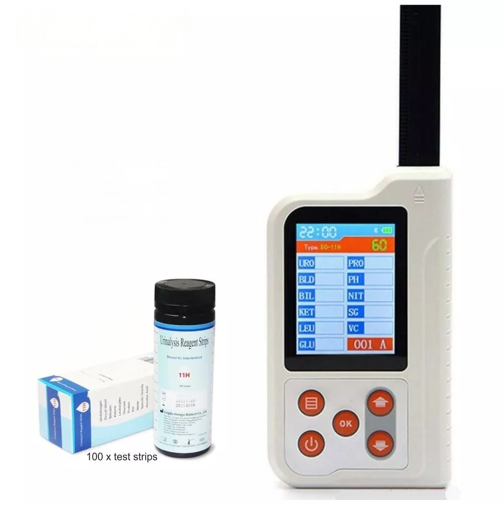Urine analyzer, test strips