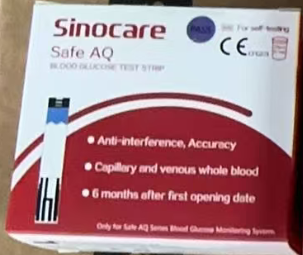 Sinocare Safe AQ Smart Blood Glucose Monitor Kit with Test Strips & Lancets-2