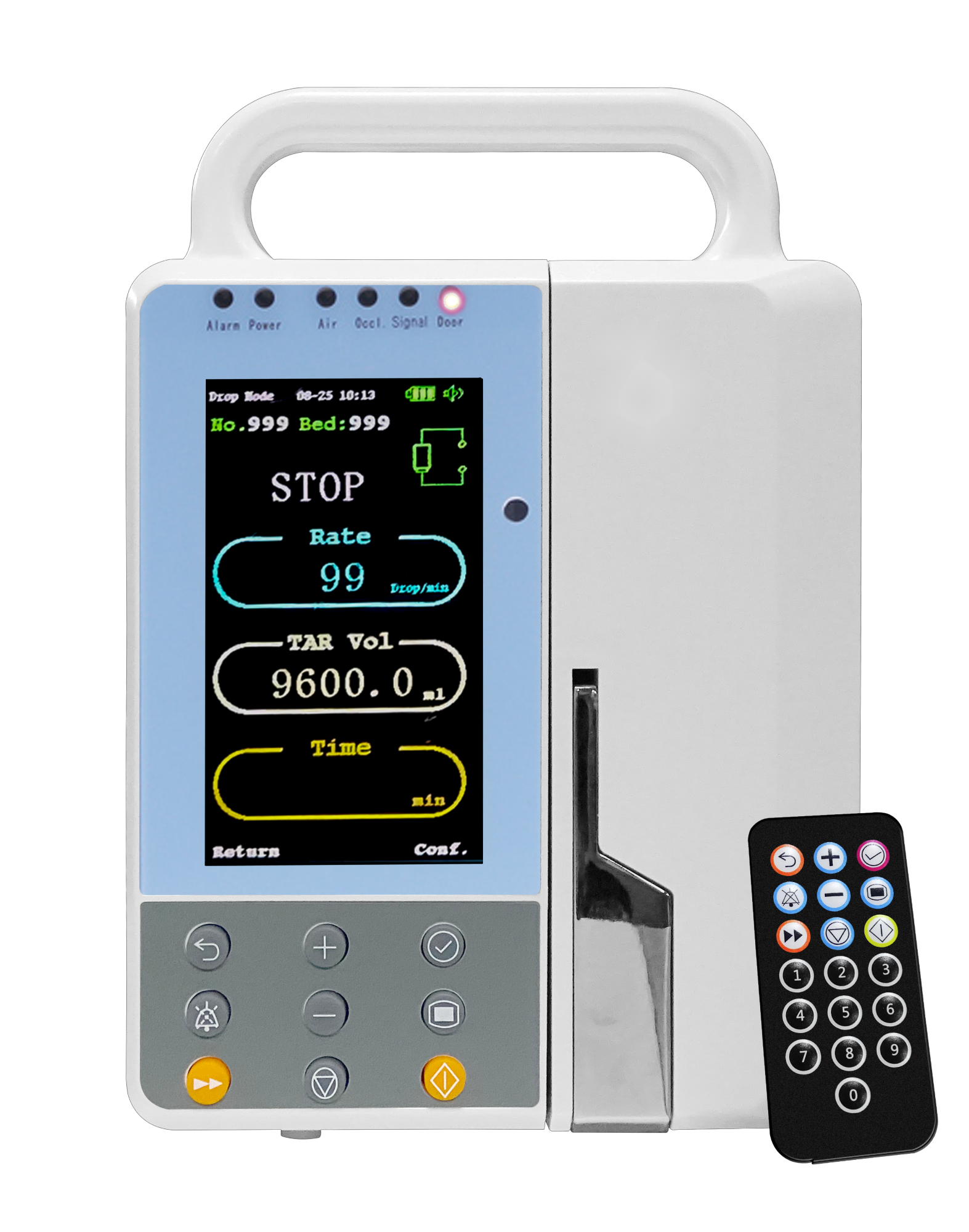 Pompe &agrave; perfusion avec &eacute;cran LCD couleur de 4,3" et t&eacute;l&eacute;commande-2