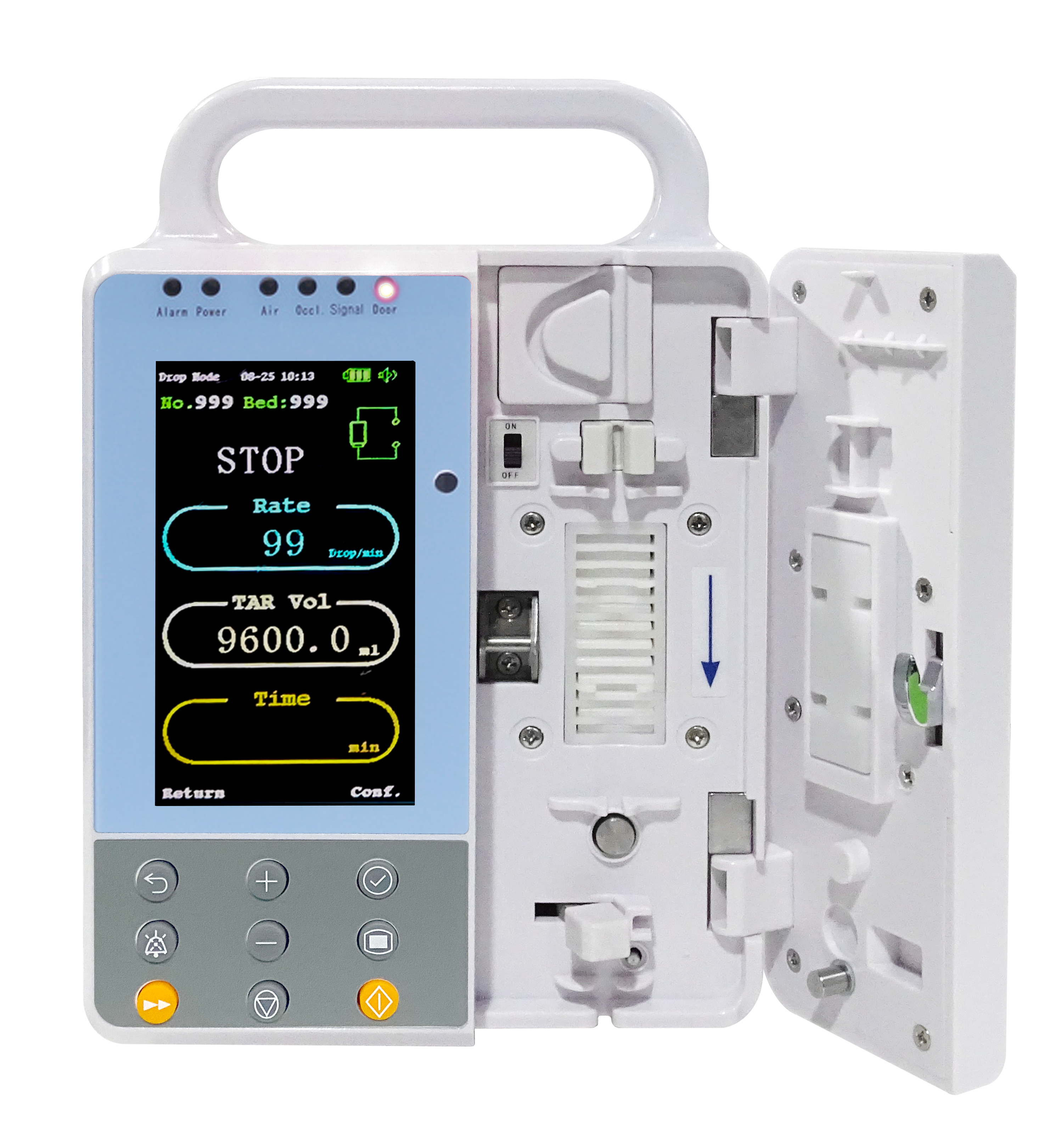 Pompe &agrave; perfusion avec &eacute;cran LCD couleur de 4,3" et t&eacute;l&eacute;commande-1