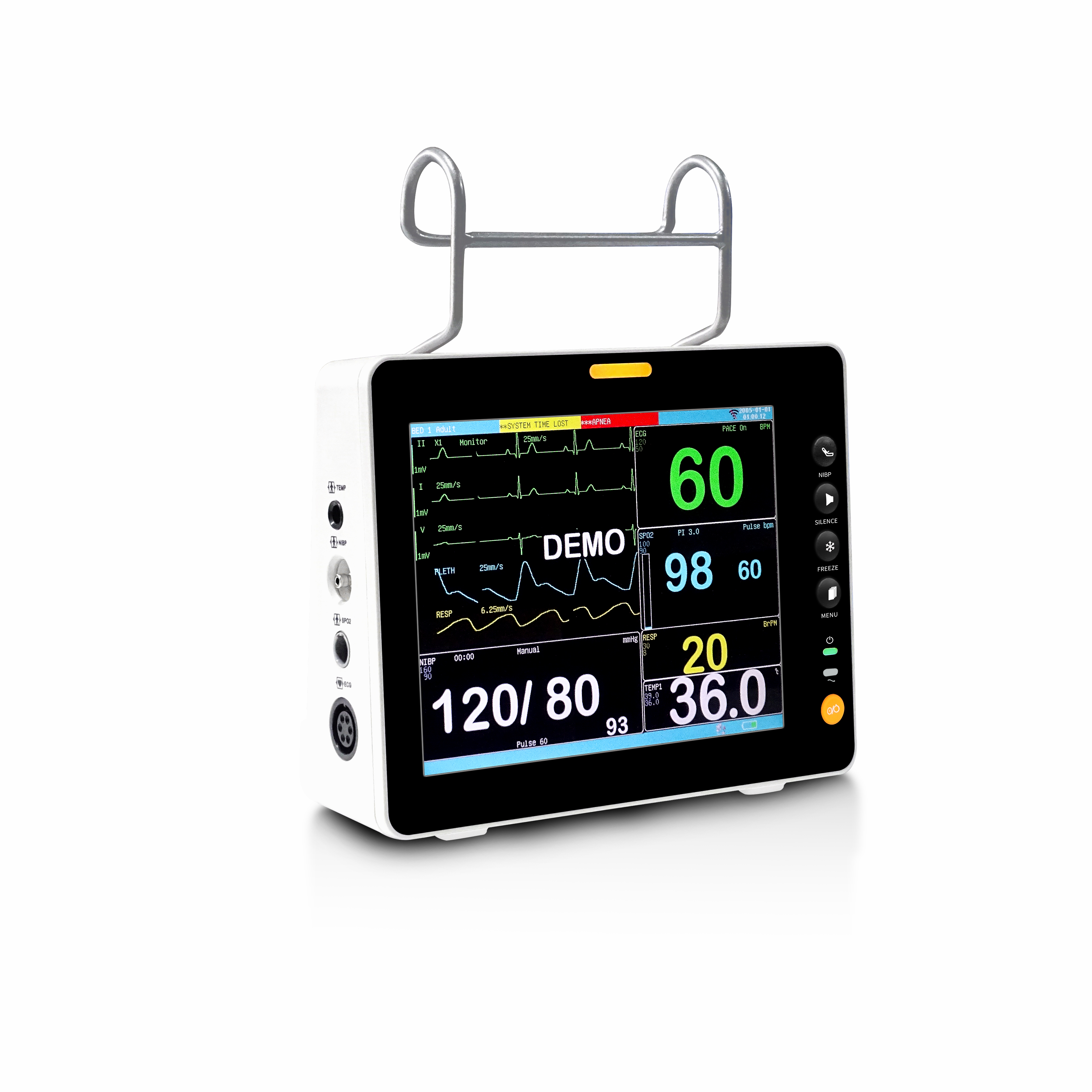 Moniteur de patient &agrave; 6 param&egrave;tres avec &eacute;cran LCD couleur de 8 pouces-1