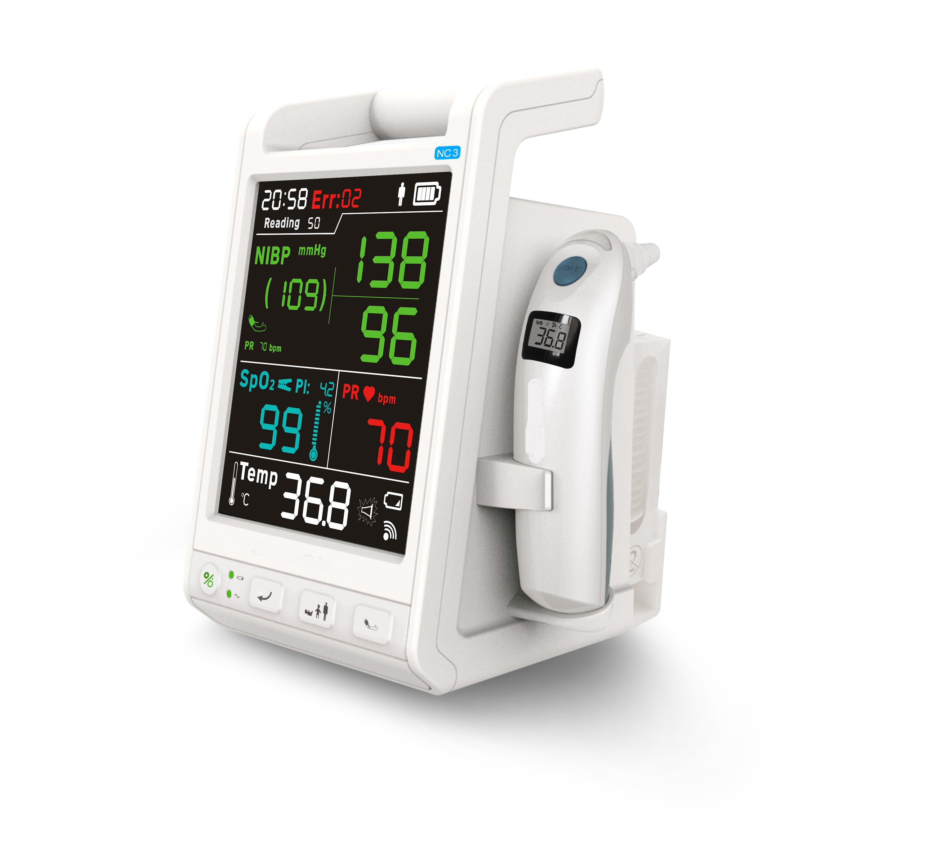 Moniteur de signes vitaux avec Nellcor SPO2, NIBP, PR-1