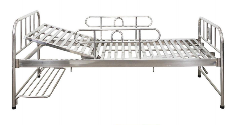 Stainless Steel Single-Crank Nursing Bed-1