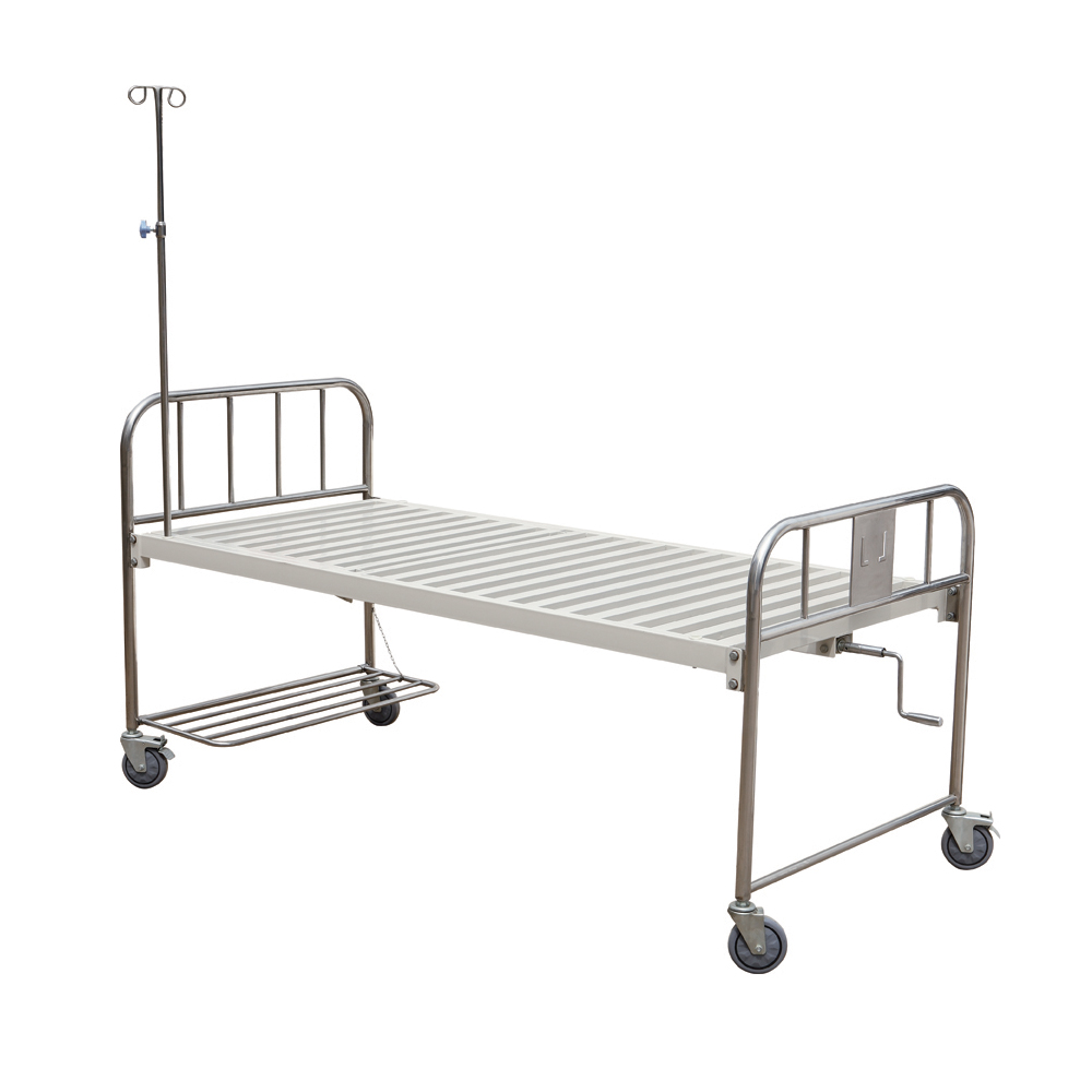 Stainless Steel Single-Crank Nursing Bed-1