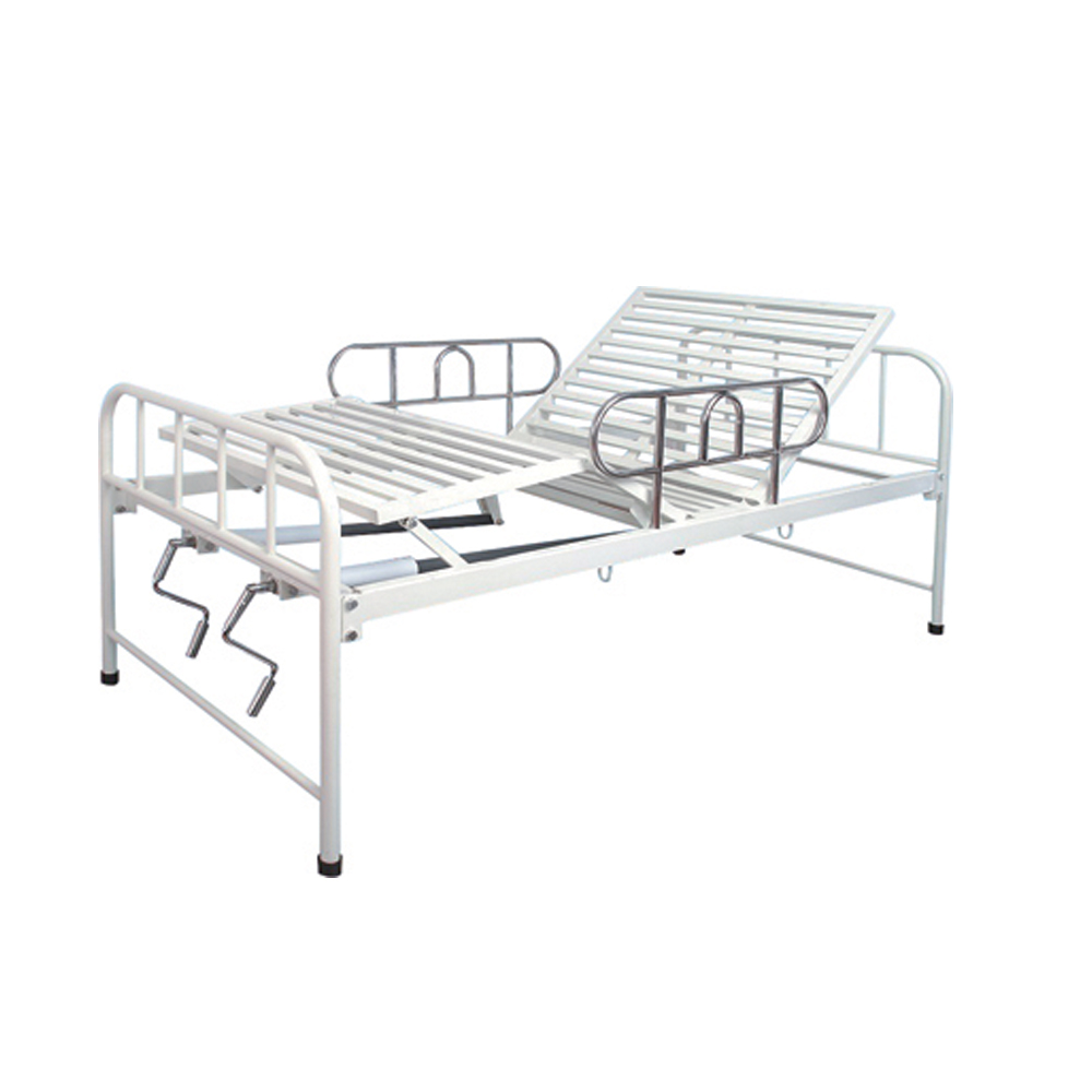 Stainless Steel and Steel Dual-Crank Nursing Bed-1
