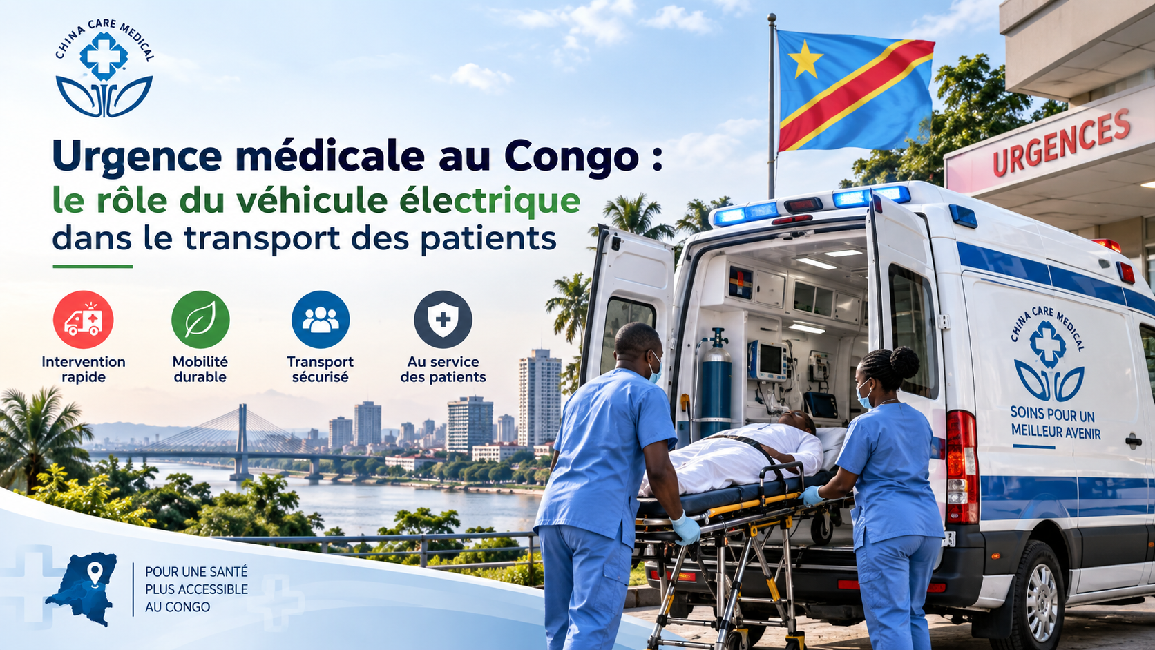 Urgence m&eacute;dicale au Congo : le r&ocirc;le du v&eacute;hicule &eacute;lectrique dans le transport des patients