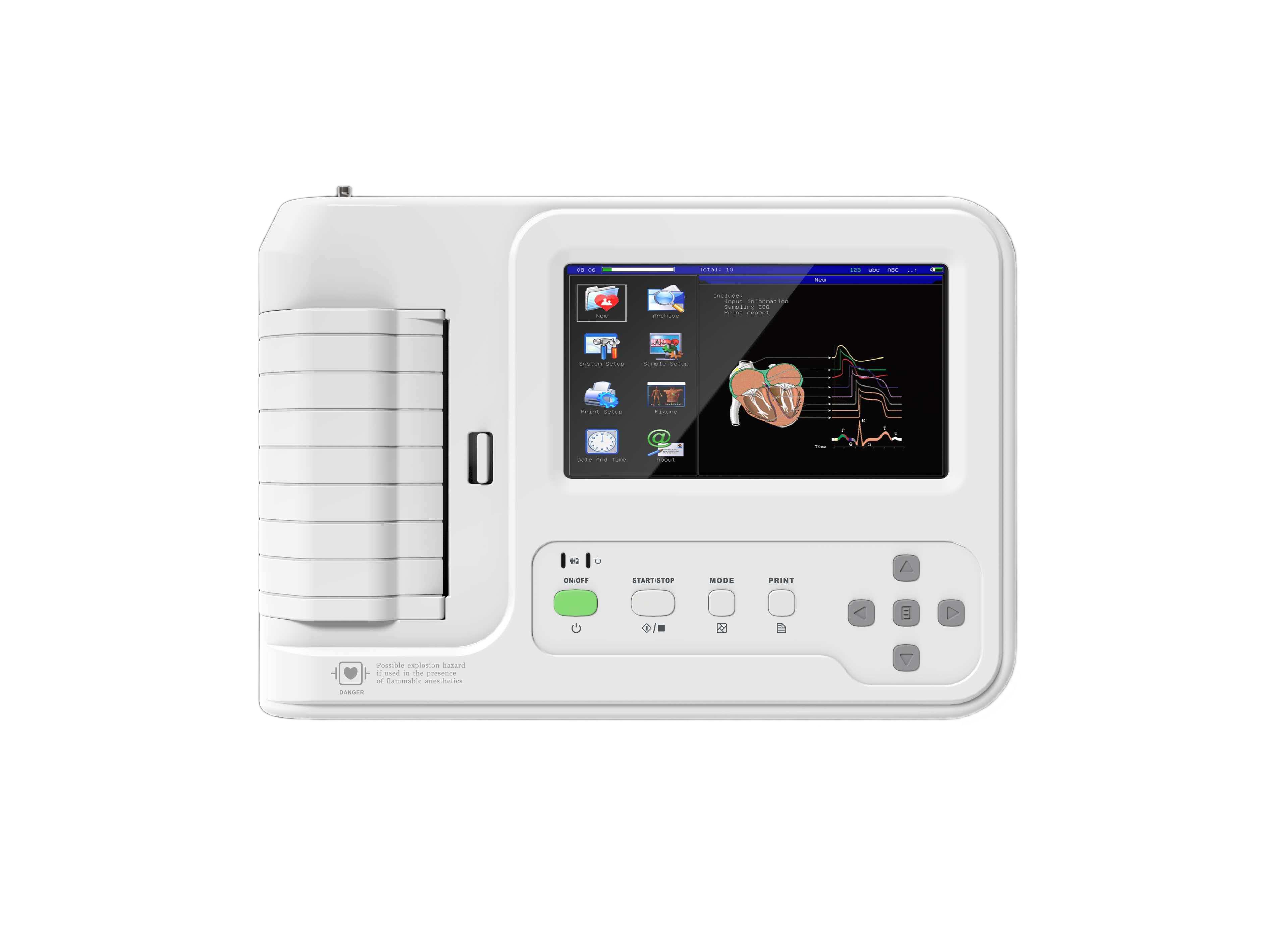 6-channel Electrocardiograph, 7-inch Color Touch Screen, Built-in Printer&nbsp;C260526004