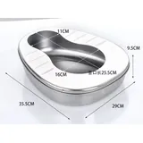 Inodoro para el cuidado de la cama - acero inoxidable - sin tapa