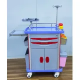 Carrito m&eacute;dico. Tres cajones peque&ntilde;os + doble puerta